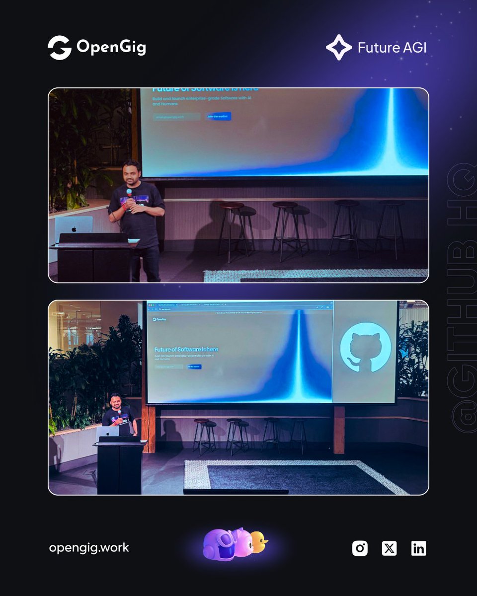 HeizenOfficial's tweet photo. We had some really good time at @github HQ, SF on April 29th!

At the #AGIBuildersMeetup, Hosted by @FutureAGI_ , we had the privilege of standing shoulder-to-shoulder with some of the brightest minds in #AI.

Builders, researchers, and dreamers all united by one vision: https://t.co/TUhxxjiyjy
