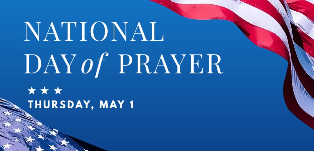Today is the National Day of Prayer! Join me in prayer this morning for our nation, that we would lean on the Lord for all things, that we would look to Him for comfort, and that we would turn our attention to Him.