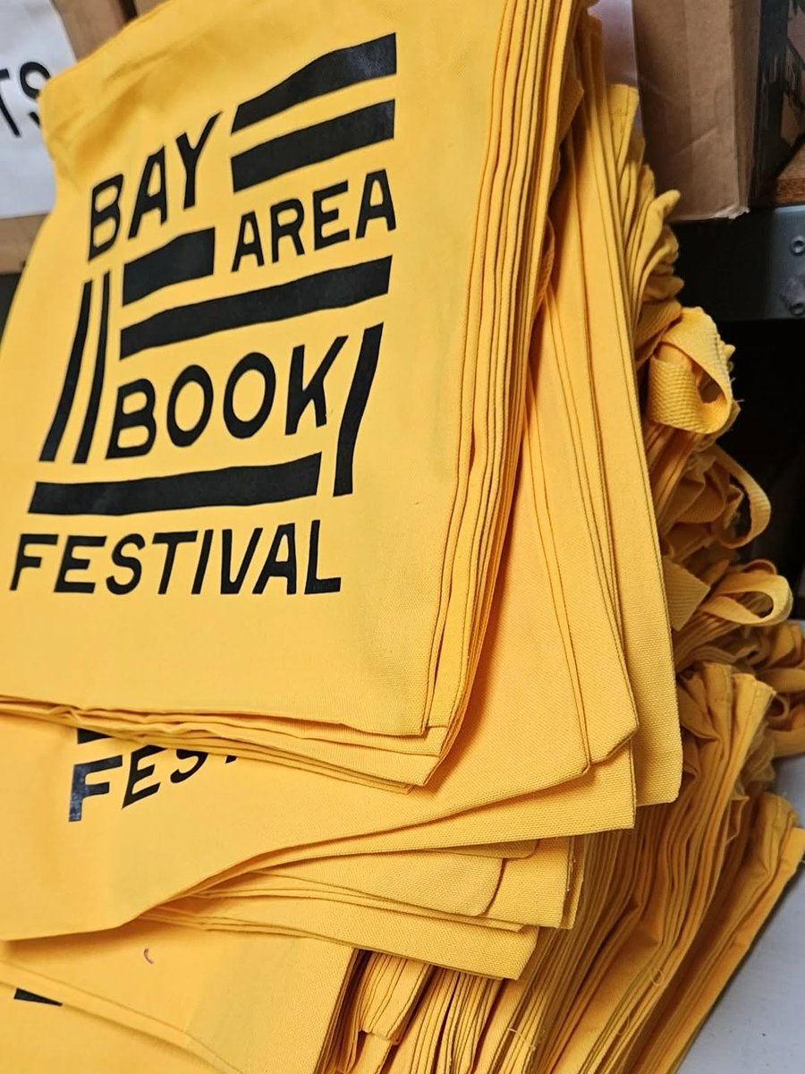 olivestagency's tweet photo. Will we see you at the #BayAreaBookFest this year? Maybe you'll see these beautiful totes we printed for them. Either way, we are proud to support our literary community! #bayarea #oakland #books #screenprinting https://t.co/02Idj3518P