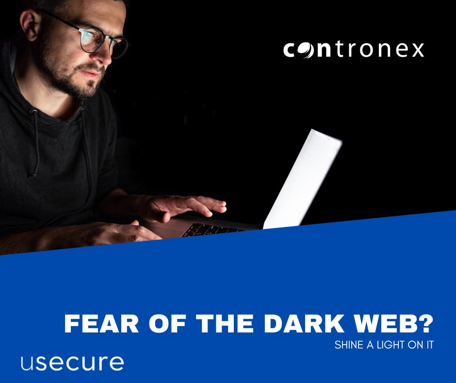 Contronex's tweet image. Usecure provides you  with tools to prevent braches and lets you know well in advance if bad  actors have the information on the dark web.