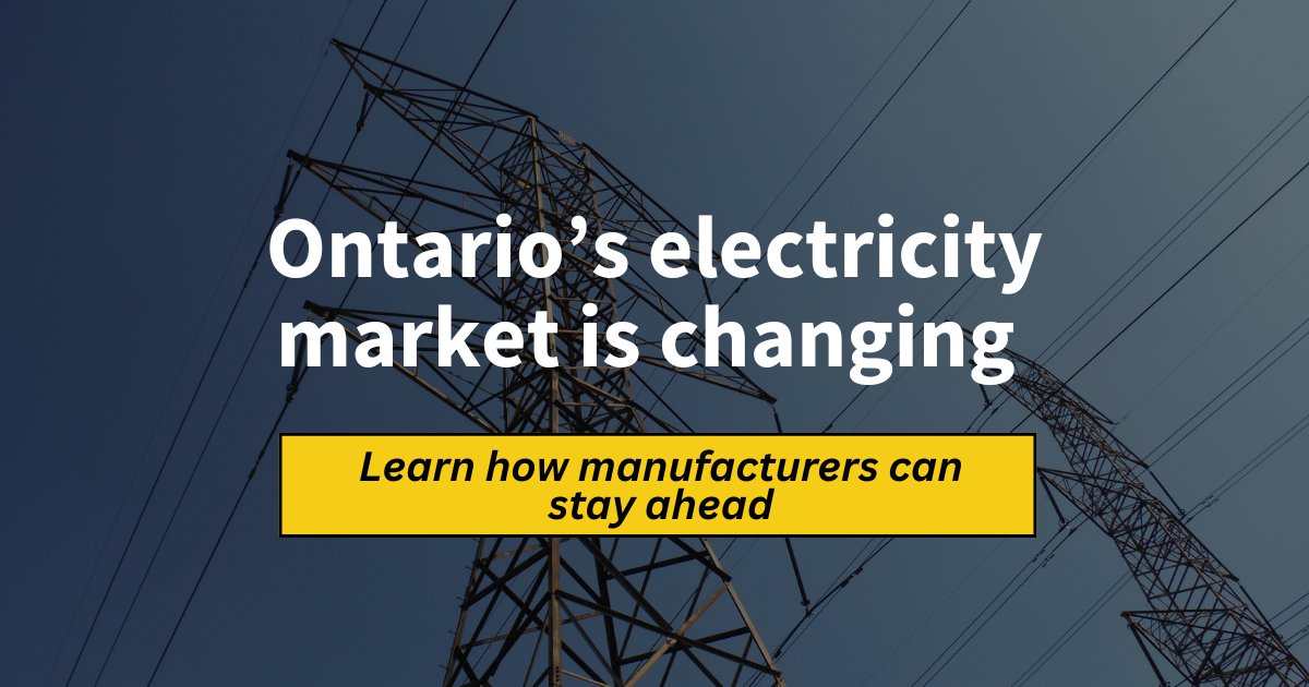 The Market Renewal Program (MRP) impacts how manufacturers consume power and how much they pay for it. 

At EnPowered, we've been closely tracking these impacts and what they mean for manufacturing businesses. Read our findings here: enpowered.com/ontarios-elect…