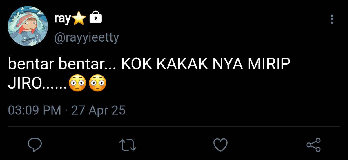 jeongharu few tweets au

ketika rayza yang pencinta ghibli bertemu seseorang yang mirip dengan salah satu karakter ghibli yang ia suka.

© jjeonghrzz