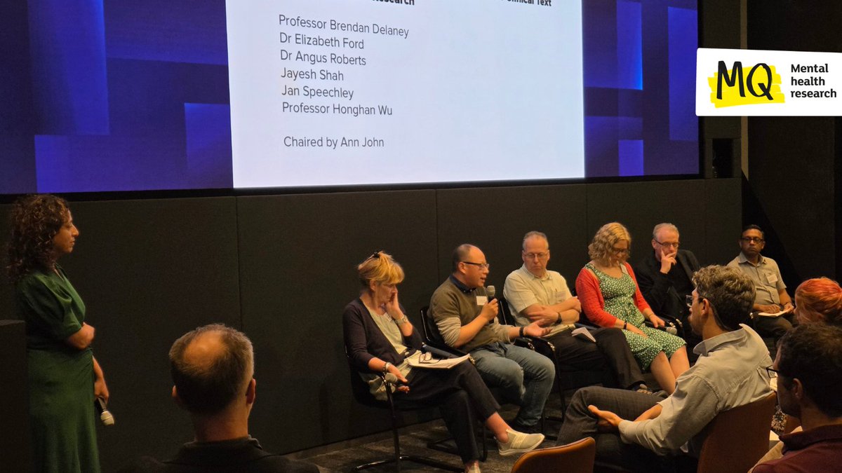 MQ (@mqmentalhealth) on Twitter photo Now we have a panel discussion with Dr Elizabeth Ford, Prof Honghan Wu, <a href="/JayeshDJShah/">Jayesh Shah</a>, Prof Brendan Delaney, Dr Angus Roberts, and Jan Speechley, chaired by <a href="/ProfAnnJohn/">AnnJohnđź’™</a>, on 'Opportunities and Challenges Around the Use of Clinical Text for Mental Health Research'
#DataScience Now we have a panel discussion with Dr Elizabeth Ford, Prof Honghan Wu, <a href="/JayeshDJShah/">Jayesh Shah</a>, Prof Brendan Delaney, Dr Angus Roberts, and Jan Speechley, chaired by <a href="/ProfAnnJohn/">AnnJohnđź’™</a>, on 'Opportunities and Challenges Around the Use of Clinical Text for Mental Health Research'
#DataScience