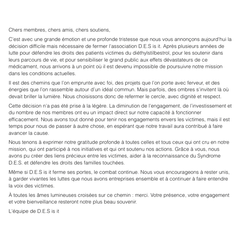 DES is it - Asso patients diéthylstilbestrol DES (@_des_is_it) on Twitter photo 