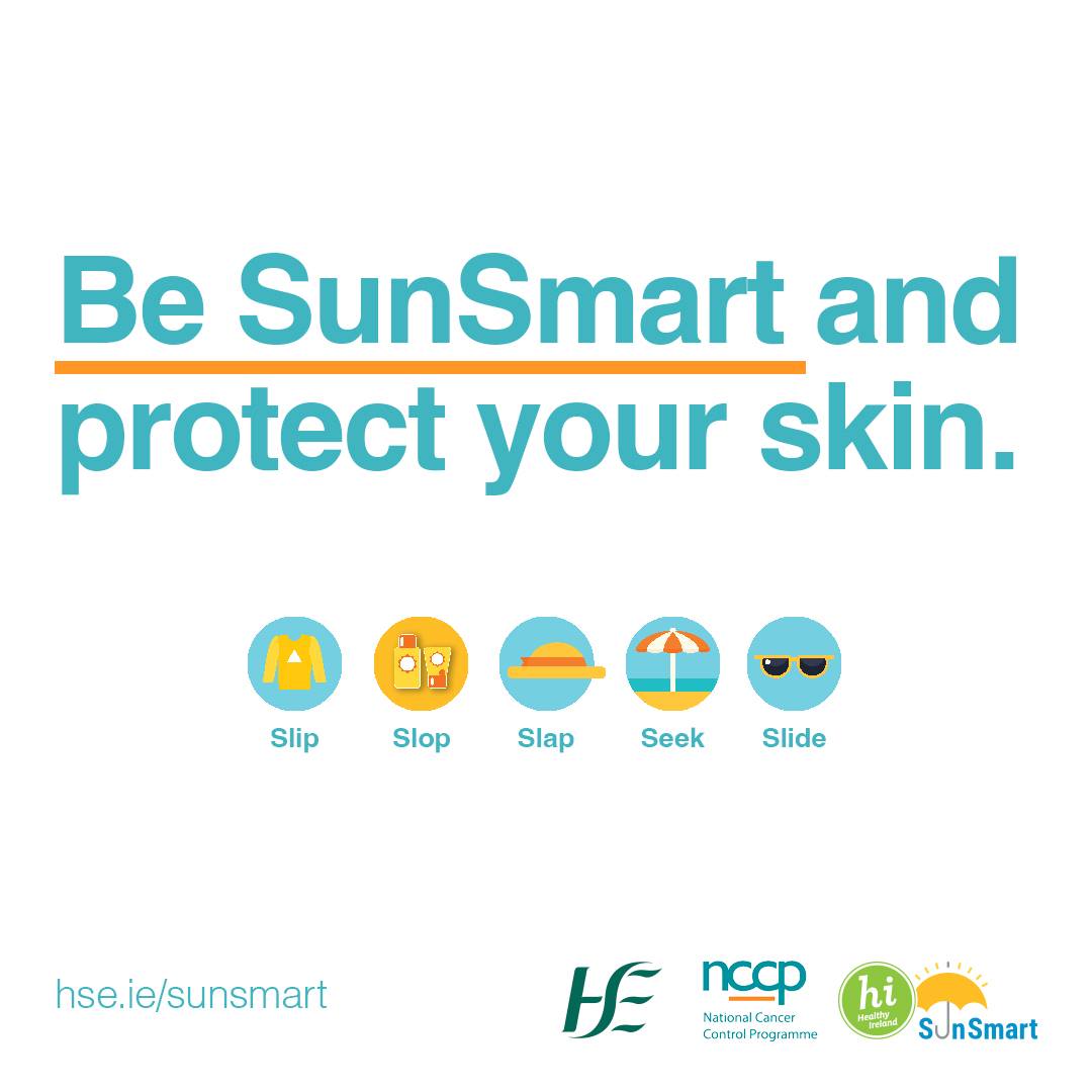 HSESouthWest (@hsesouthwest) on Twitter photo โ๏ธBe #SunSmart?
โก๏ธFollow the #SunSmart 5 Sโs:
๐Slip on clothing
๐งดSlop on sunscreen (SPF 30+ for adults, 50+ for children)
๐Slap on a wide-brimmed hat
โฑ๏ธSeek shade
๐Slide on sunglasses
โน๏ธFor helpful tips, visit: hse.ie/sunsmart โ๏ธBe #SunSmart?
โก๏ธFollow the #SunSmart 5 Sโs:
๐Slip on clothing
๐งดSlop on sunscreen (SPF 30+ for adults, 50+ for children)
๐Slap on a wide-brimmed hat
โฑ๏ธSeek shade
๐Slide on sunglasses
โน๏ธFor helpful tips, visit: hse.ie/sunsmart