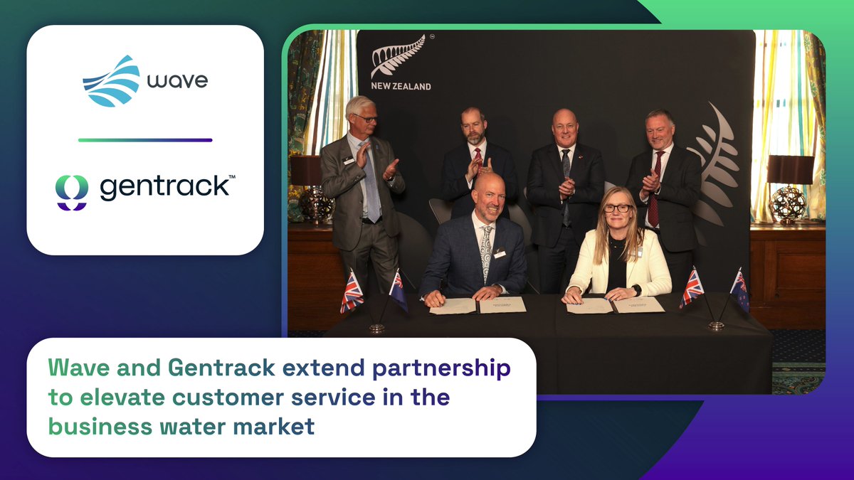 Gentrack's tweet image. Gentrack & @WaveUtilitiesUK extend partnership to elevate customer service in the business water market.
Read full annoucement: gentrack.com/wave-and-gentr…
#UKwater #waterretail #CustomerExperience #NetZero