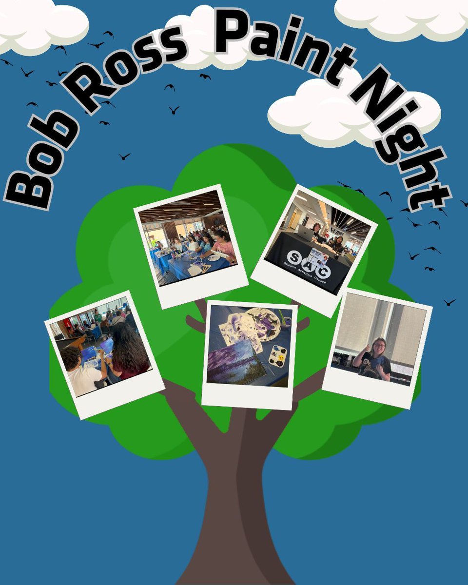 Here are a few little memories to recap on our Bob Ross Paint Night! We are so happy many of you came by to sharing your artistic skill with us. Thank you so much for making this event possible! 👨‍🎨