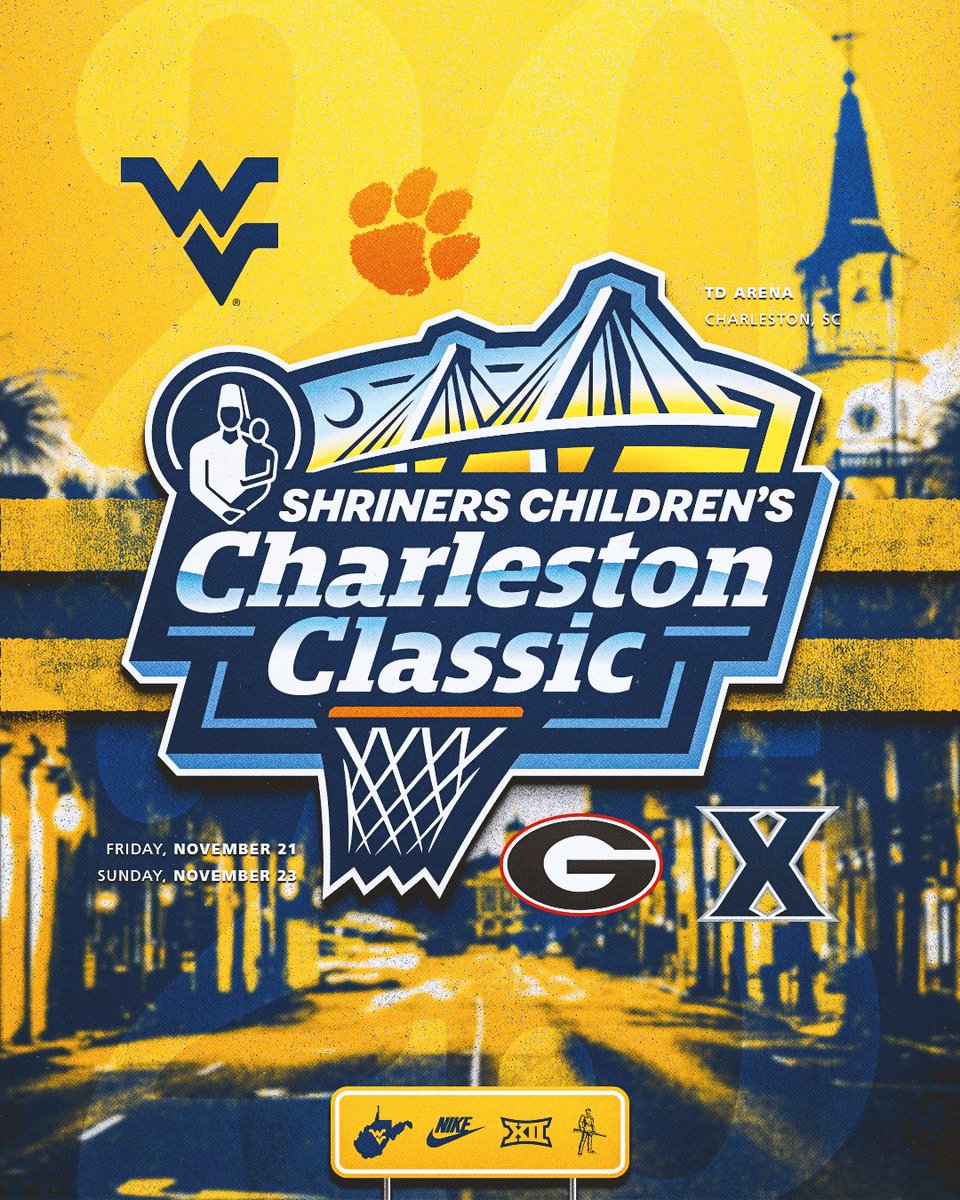 WVU Men's Basketball (@wvuhoops) on Twitter photo HEADED TO THE LOWCOUNTRY ๐ด
Excited to be a part of <a href="/ESPNCharleston/">Shriners Children's Charleston Classic</a> this November โ tinyurl.com/28h822m4 HEADED TO THE LOWCOUNTRY ๐ด
Excited to be a part of <a href="/ESPNCharleston/">Shriners Children's Charleston Classic</a> this November โ tinyurl.com/28h822m4