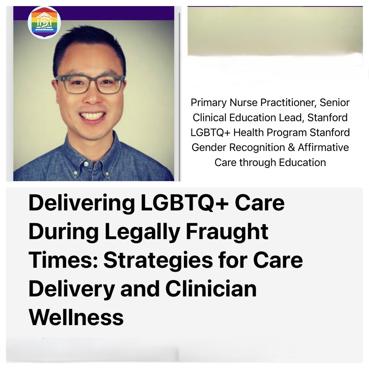 Dr. Anthony Pho of <a href="/StanfordMed/">Stanford Medicine</a> LGBTQ+ Health Program on the challenges of providing care #LGBTQIA #Healthcare #MedEd #Medtwitter #LGBTHWC2025