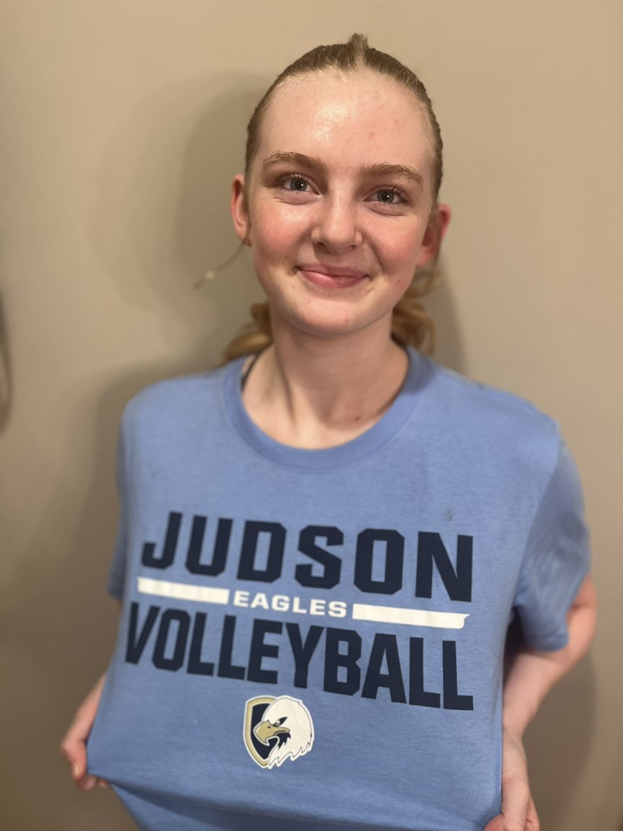 I’m excited to share that I’ve received an offer to play volleyball at Judson University! I’m so thankful to the coaching staff and everyone at Judson for making me feel welcomed!! #JudsonEagles <a href="/JudsonWVB/">Judson Women’s Volleyball</a> <a href="/NPHS_Volleyball/">New Palestine VB</a> <a href="/TheAcademyVB/">The Academy Volleyball Club</a> <a href="/TAVCRecruiting/">The Academy Volleyball Club Recruiting</a>