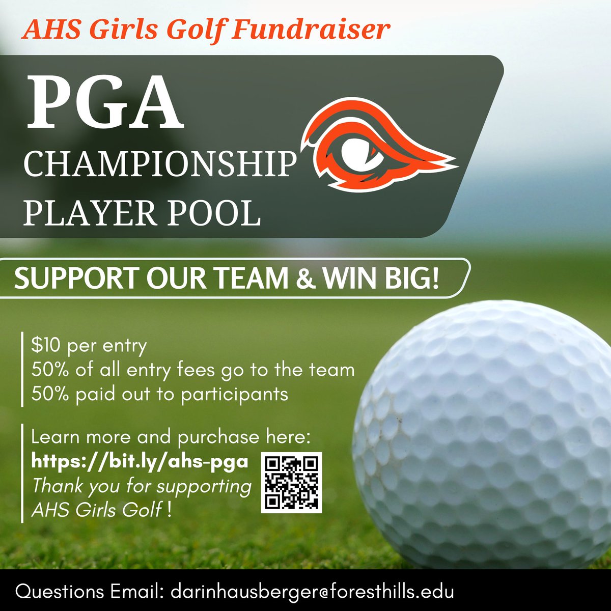 Please support the Anderson girls golf team by purchasing a golfer in our upcoming pool. Money is paid out to the winner of each round .