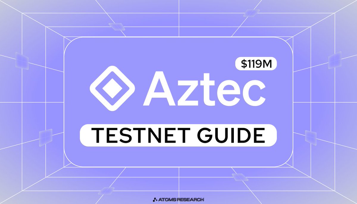 ⚡ Aztec Public Testnet is now Live!

<a href="/aztecnetwork/">Aztec</a> just launched the long-awaited testnet

• Raised $119.1M
• Potential Airdrop

Testnet guide 👇