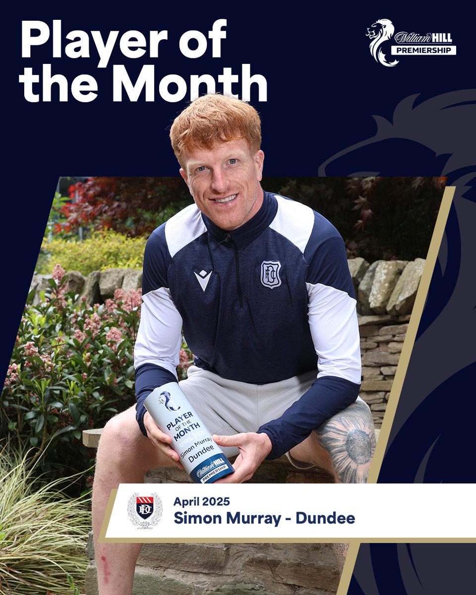 Congratulations to <a href="/DundeeFC/">Dundee Football Club</a>'s Simon Murray, the <a href="/WilliamHill/">William Hill</a> Premiership Player of the Month for April! 🏆