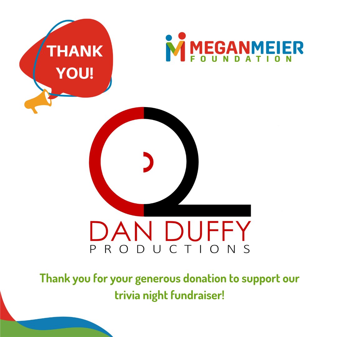 This week, we want to thank the incredible sponsors who support our trivia night. Dan Duffy is a dedicated member of our board of directors, and his company, Dan Duffy Productions, has generously sponsored our trivia night as a silver sponsor. Thank you! danduffyproductions.com
