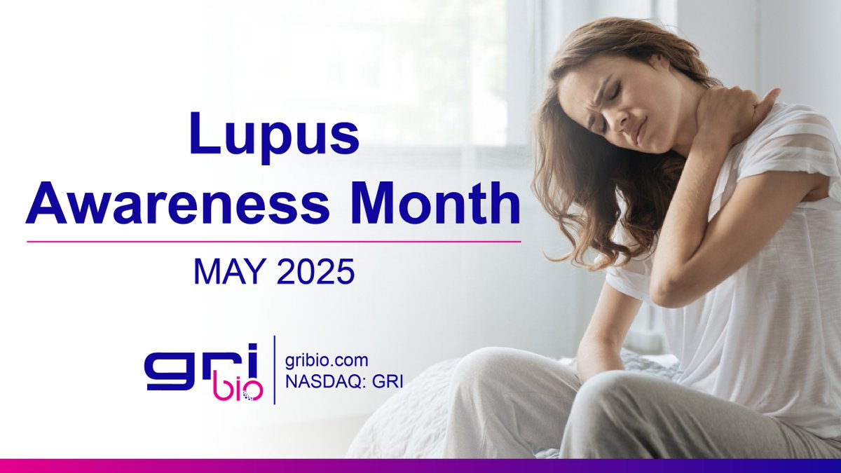 GRI Bio, Inc. (@gri_bio) on Twitter photo Join us this May to Make Lupus Visible!
Lupus Awareness Month is hereāletās educate, advocate and support those affected by lupus.
Get involved today!
Learn more: bit.ly/3Lk8csv
$GRI <a href="/LupusOrg/">Lupus Foundation of America</a> #LupusAwarenessMonth Join us this May to Make Lupus Visible!
Lupus Awareness Month is hereāletās educate, advocate and support those affected by lupus.
Get involved today!
Learn more: bit.ly/3Lk8csv
$GRI <a href="/LupusOrg/">Lupus Foundation of America</a> #LupusAwarenessMonth