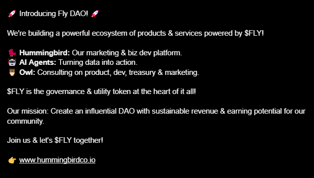 The future is Fly DAO, here is the tip of the iceberg 👇