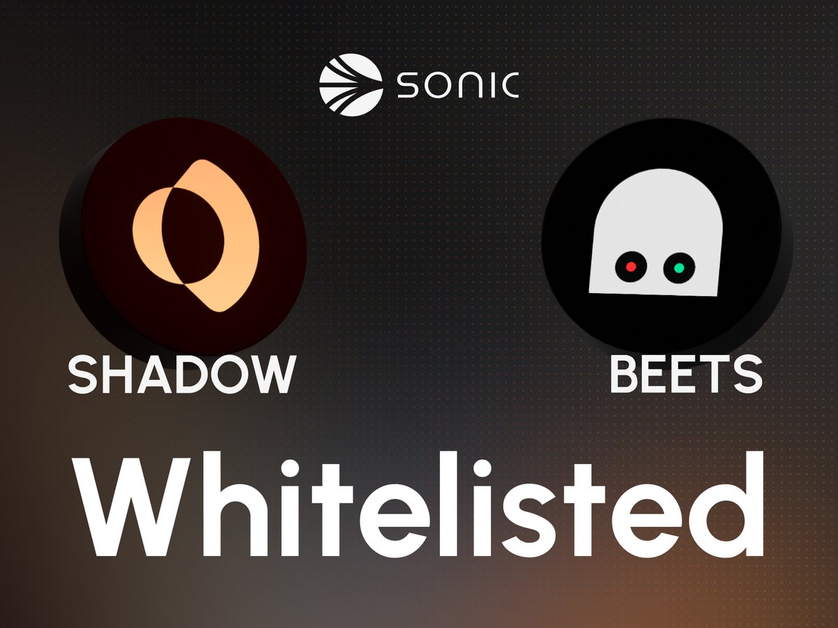SonicLabs's tweet photo. $SHADOW and $BEETS.

Now whitelisted for points.

2x passive. 4x activity. https://t.co/eQyU4chS1A