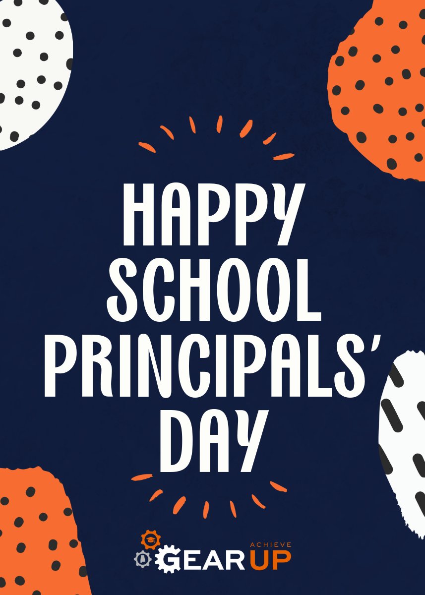Happy School Principals' Day! GEAR UP Achieve recognizes the dedication of each and every one of our principals across the state of Alabama. Thank you for your leadership, partnership and guidance! 📷📷
#schoolprincipalsday #gearupachieve
