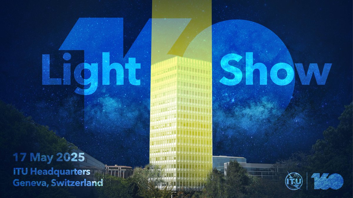 Int’l Telecommunication Union (@itu) on Twitter photo ⏰ Save the date for World Telecommunication & Information Society Day and our #ITU160 anniversary!
17 May.
Join us at <a href="/ITU/">Int’l Telecommunication Union</a> HQ to light up the sky with 160 years of tech for humanity, or follow online to be part of our shared achievements and mission itu.int/wtisd/itu160-l… ⏰ Save the date for World Telecommunication & Information Society Day and our #ITU160 anniversary!
17 May.
Join us at <a href="/ITU/">Int’l Telecommunication Union</a> HQ to light up the sky with 160 years of tech for humanity, or follow online to be part of our shared achievements and mission itu.int/wtisd/itu160-l…