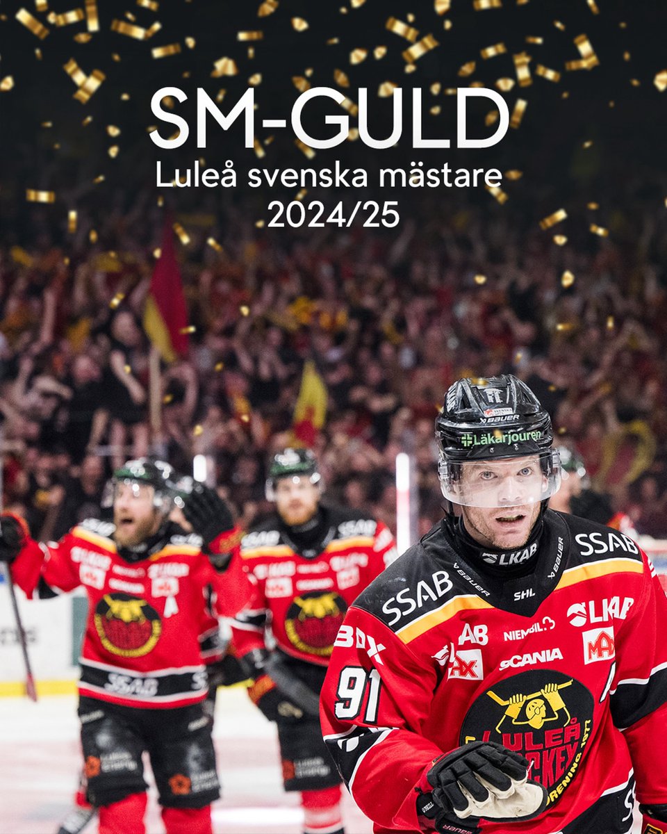 10 617 dagar sedan senaste SM-guldet - nu är Luleå svenska mästare igen 🏆✨