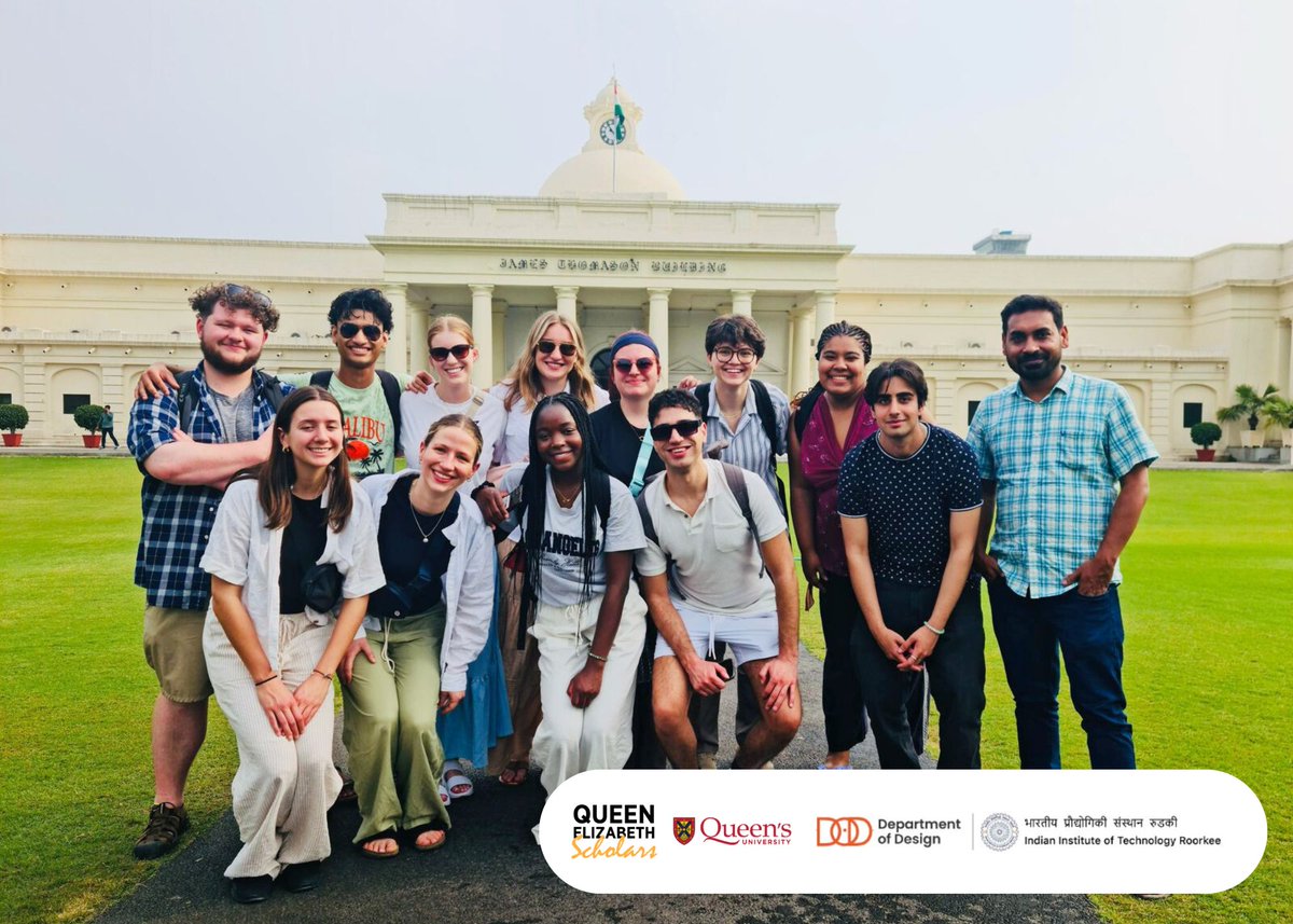 Best wishes to our transdisciplinary cohort of #Queensu students kicking off their #QEScholars project with IIT Roorkee’s Department of Design: Transdisciplinary Knowledge Translation for Social Transformation—Building Climate Resilient Communities through Co-development.🌿