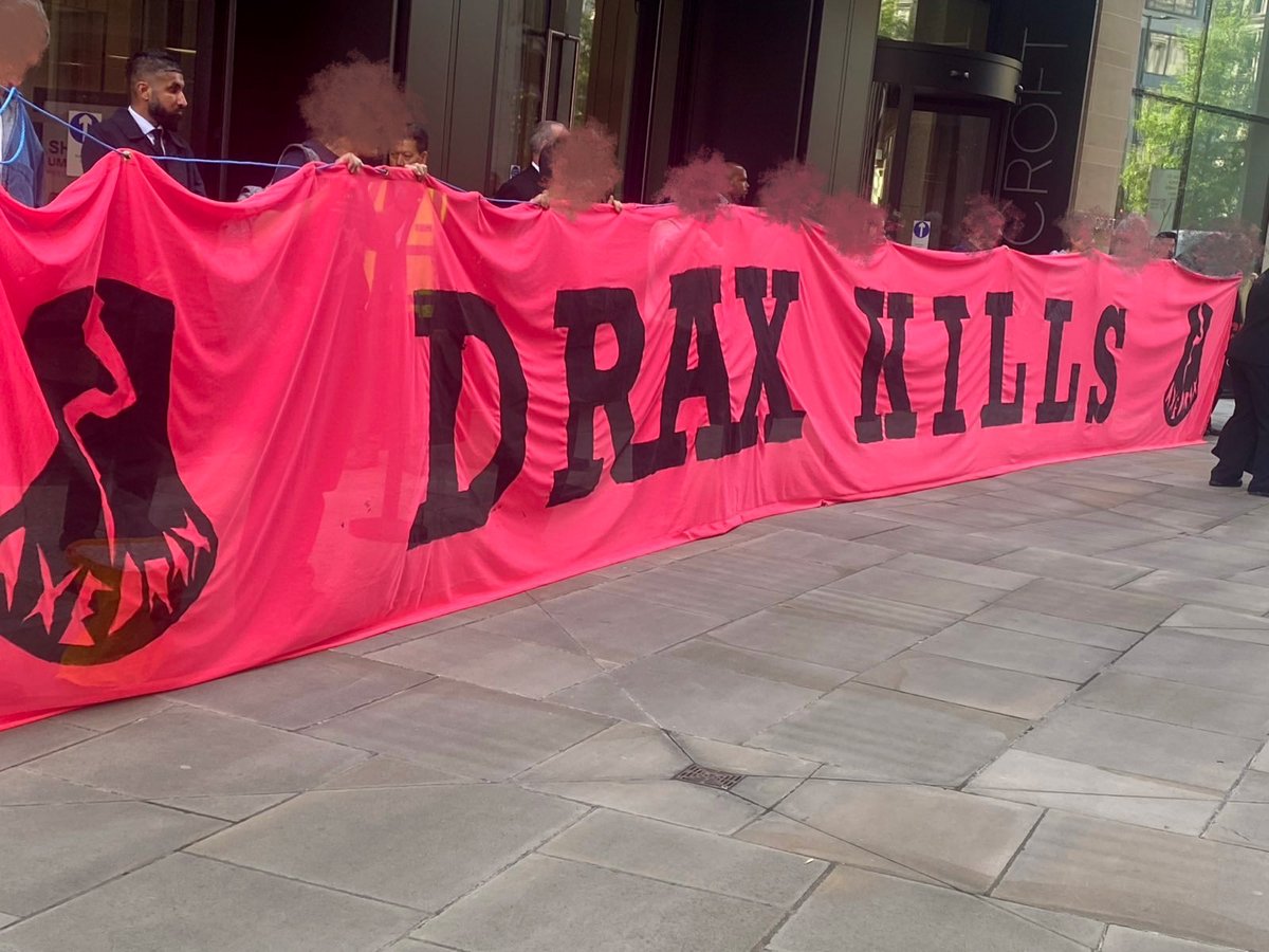 Corporate Watch (@corpwatchuk) on Twitter photo Incredible display of people power here at the #Drax AGM today as protestors took a stand to hold management to account. When evidence of their mismanagement and concerning financial dealings emerged, the BoD walked out and cancelled the meeting. Respect! <a href="/axe_drax/">Axe Drax @axedrax.bsky.social</a> Incredible display of people power here at the #Drax AGM today as protestors took a stand to hold management to account. When evidence of their mismanagement and concerning financial dealings emerged, the BoD walked out and cancelled the meeting. Respect! <a href="/axe_drax/">Axe Drax @axedrax.bsky.social</a>