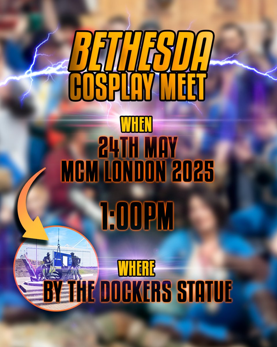 Bethesda UK (@bethesda_uk) on Twitter photo 🚨Calling our Bethesda community! 🚨
Join @bethesda_uk and <a href="/86thFloor/">86th Floor 🔜 Romics ⭐</a> for our usual community gathering at @mcmcomiccon London on Saturday, 24th May 🤝
📌 Where: Dockers Statue
⌚ When: 1pm BST Saturday 24th May
Don’t miss your chance to meet the Community Managers, the 🚨Calling our Bethesda community! 🚨
Join @bethesda_uk and <a href="/86thFloor/">86th Floor 🔜 Romics ⭐</a> for our usual community gathering at @mcmcomiccon London on Saturday, 24th May 🤝
📌 Where: Dockers Statue
⌚ When: 1pm BST Saturday 24th May
Don’t miss your chance to meet the Community Managers, the