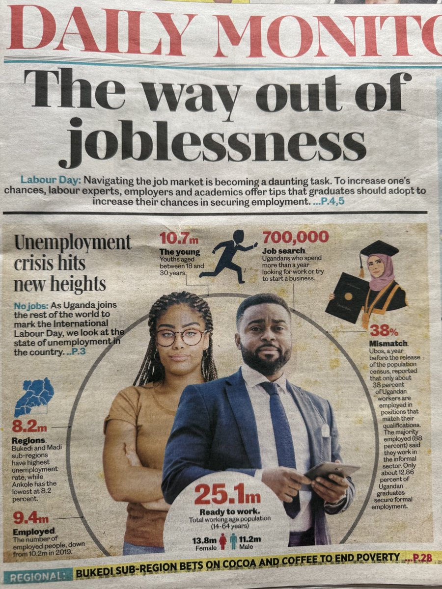 Our future as Uganda is upon us, we cant afford to have this high statistic of idle youth if we are really serious about growth of our economy. 

We have to heavily invest in skills development, promote entreprenuership &amp; encourage youth to engage in farming. 

#HappyLabourDay