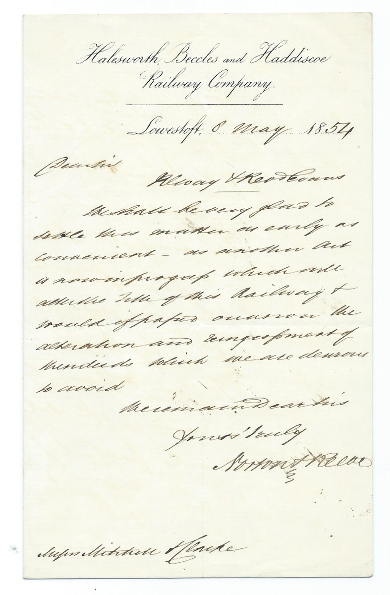 <a href="/EastSuffolkLine/">East Suffolk Lines</a> <a href="/CommunityRail/">Community Rail Network</a> <a href="/EastSuffolk/">East Suffolk Council</a> <a href="/FryerningFrame/">Robert Fletcher</a> <a href="/GERrailsoc/">Great Eastern Railway Society</a> <a href="/GoodJourneyUK/">Good Journey</a> <a href="/railway200/">railway200</a> <a href="/VisitFelixstowe/">Visit Felixstowe</a> <a href="/GreaterAngliaPR/">Greater Anglia News</a> <a href="/felixstoweradio/">Felixstowe Radio</a> <a href="/FelixstoweChamb/">Felixstowe Chamber of Commerce</a> and from my collection dated 1854...