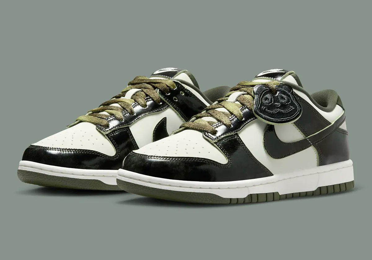 2025年 発売予定】 NIKE DUNK LOW SE “Patent Panda/White/Olive Green 