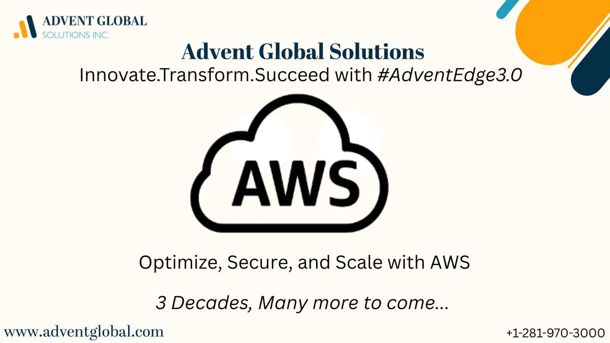 Advent_Global's tweet image. Let Advent Global Solutions transform your AWS infrastructure.

Reduce costs, enhance scalability, and drive performance.

Book your free consultation today.

#AWSOptimization #CloudTransformation #AdventCloud