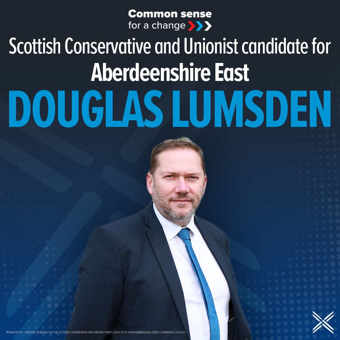 🔵 It's an honour to have been selected as the <a href="/ScotTories/">Scottish Conservatives</a> candidate for Aberdeenshire East!

💪 People across Aberdeenshire East have been let down for far too long by the SNP, it's time for change!