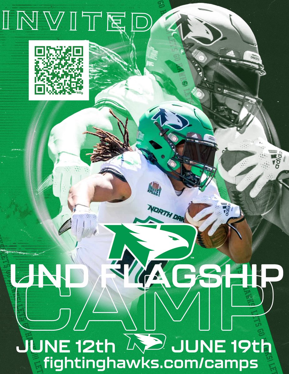Thank you <a href="/UNDfootball/">North Dakota Football</a> for the camp invite!