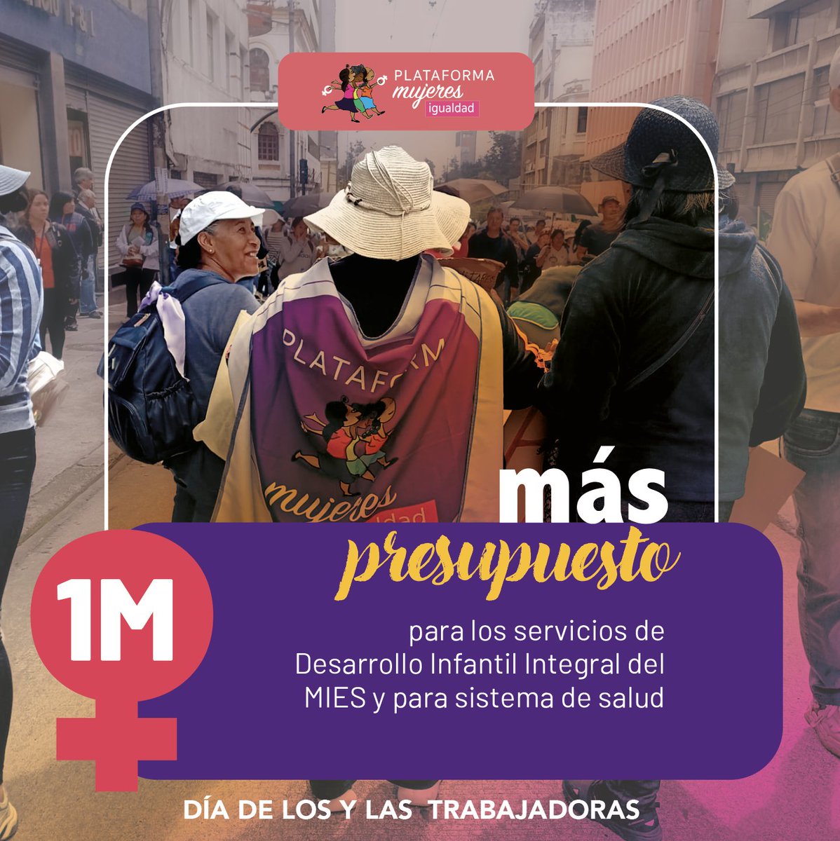 ¡Este 1 de mayo a garantizar los cuidados ya...! Las labores de cuidado son trabajo por ello demandamos condiciones dignas, seguridad social, acceso a una pensión y jubilación. #1Mayo