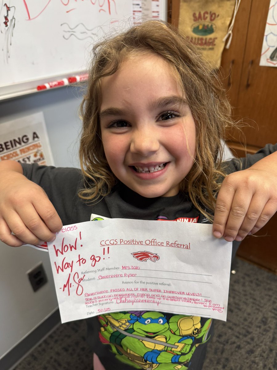Check out these PreK Rock Stars…fun time giving out some more #PositiveOfficeReferral!! #CliftonClydePride