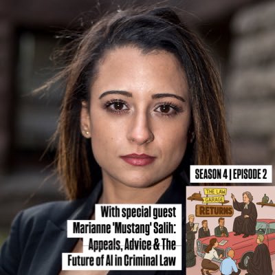 Episode 2 is Out Now! 🎙️

Marianne 'Mustang' Salih comes on The Law Garage to provide the building blocks of a successful appeal practice, plus, hear her thoughts on AI in the future of criminal law and her advice to lawyers.

Listen here: thelawgarage.fireside.fm/marianne-salih