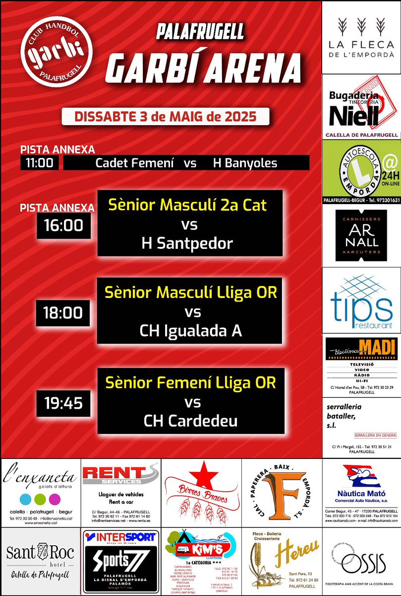 HANDBOL AL GARBÍ ARENA!!!

#jnf2
#SíSíSíGarbí
#mésqueunclubunagranfamília