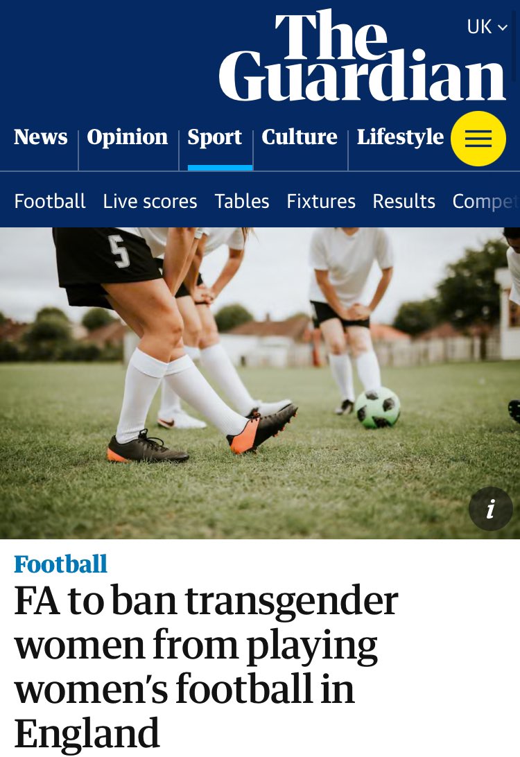 SEENinSport (@sportseenuk) on Twitter photo โThe <a href="/FA/">The FA</a> โs decision was welcomed by a Downing Street spokesperson, who said that while it was up to each sport to set their policies, they had to comply with the law.โ
Sports orgs have no excuse not to comply with the law and restore safety and fairness for their female players โThe <a href="/FA/">The FA</a> โs decision was welcomed by a Downing Street spokesperson, who said that while it was up to each sport to set their policies, they had to comply with the law.โ
Sports orgs have no excuse not to comply with the law and restore safety and fairness for their female players