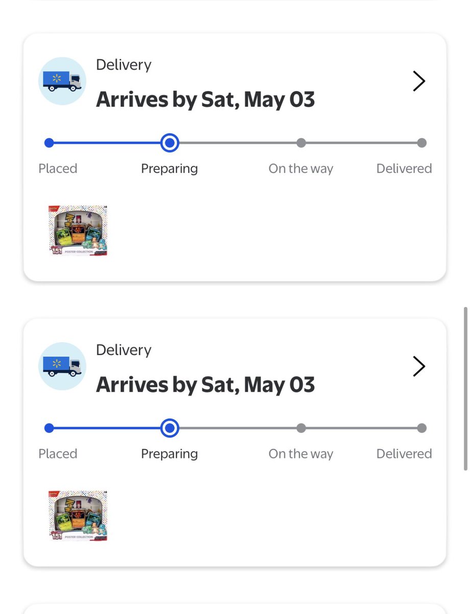 Pmj1822's tweet photo. A successful Walmart drop yesterday, thanks to @TCGTracker. 💪💪

https://t.co/GJQ67PAcFx https://t.co/mQnjHrmvKU