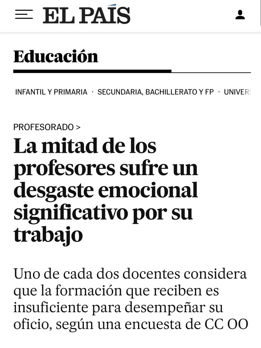 ¿Quién cuida de la salud mental y emocional de quien debe cuidar la salud mental y emocional del alumnado? <a href="/elpaiseducacion/">EL PAÍS Educación</a>