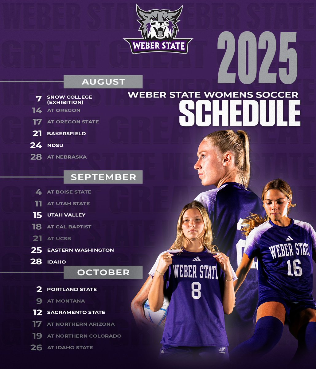 wsusoccer's tweet image. Introducing the 2025 Wildcat Soccer schedule 😺
🔗 weberstatesports.com/news/2025/4/30…
#WeberStateGreat