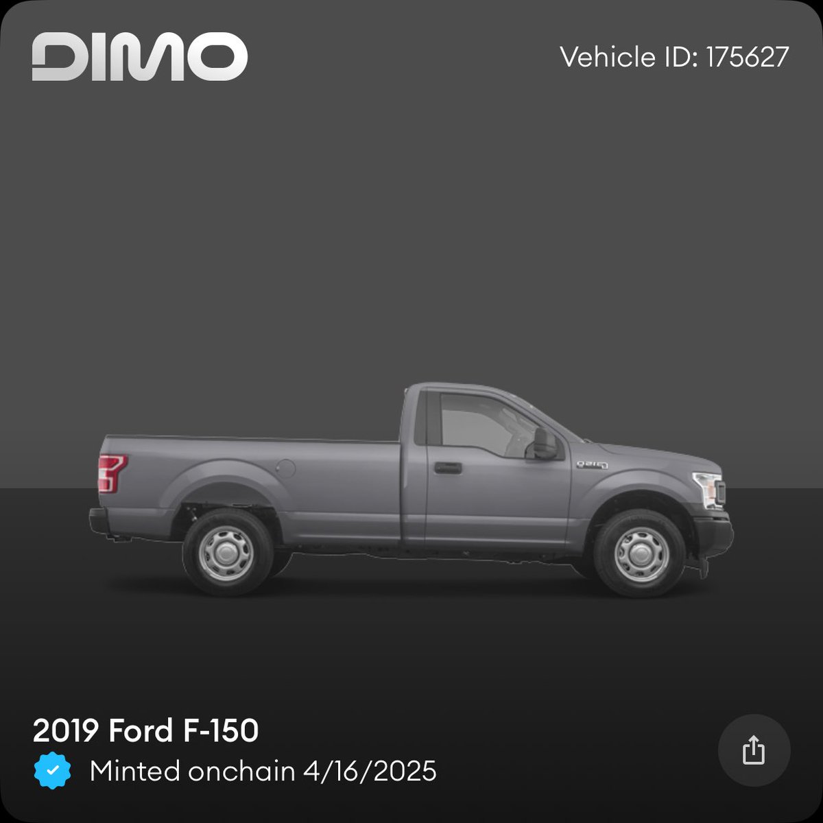 I just minted my car onchain with <a href="/DIMO_Network/">DIMO</a>. Mint yours here: dimo.onelink.me/n8Wu/vcp