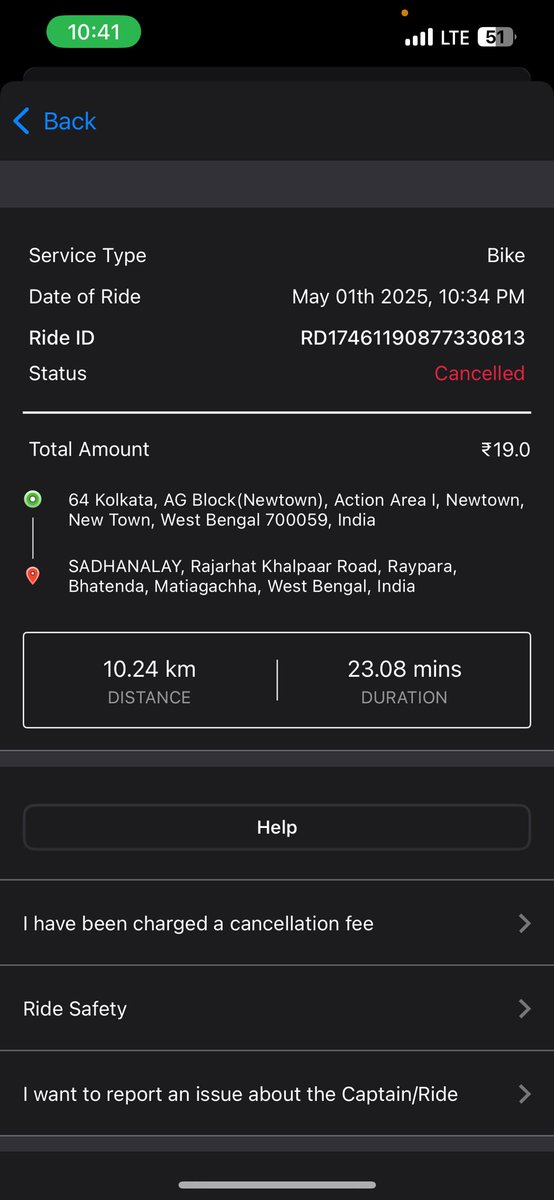 DDenzompa's tweet image. Today I came through a incident with Rapido that I had cancelled a ride as the Rapido driver is charging double of the amount that is showing by Rapido has charged me 19 rs for that cancellation so Rapido is scamming people no response from help line #RapidoAuto #uberdriver