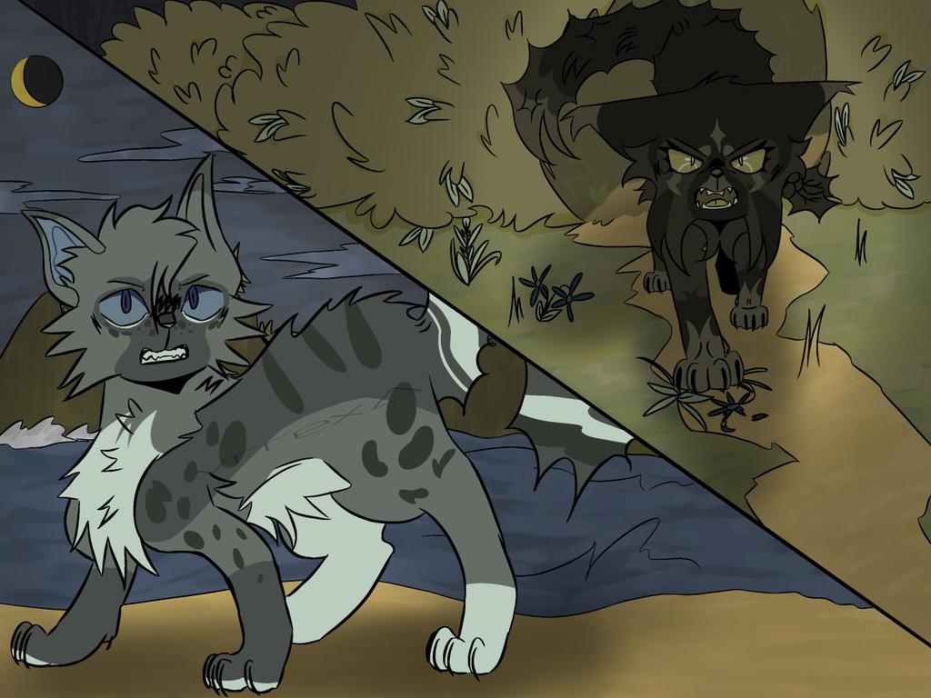 Sashasluv4shark's tweet photo. ashfurs death scene with the iconic girl boss Hollyleaf #warriorcats #Warriors https://t.co/rL5HJNHPpx