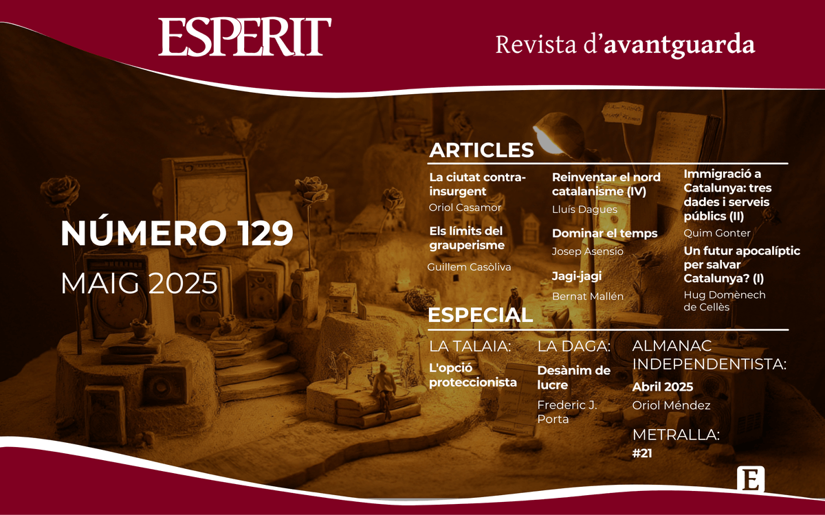 revistaesperit's tweet photo. 🗝️ Us presentem el número 129 de la revista Esperit.

👉 7 nous articles i la nova edició de La Daga, Almanac Independentista i del pòdcast La Talaia.

🔓En obert, publiquem un nou lliurament de Metralla.

📝 Llegiu-ne el sumari aquí: https://t.co/LOePKCbEoW https://t.co/RVFvWjzziB