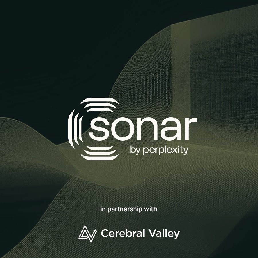 Cerebral Valley (@cerebral_valley) on Twitter photo We're teaming up with <a href="/perplexity_ai/">Perplexity</a> to host the first official Sonar API Demo Night! 🪩
Join us on Thursday, May 15th from 5-9pm - at a secret location in SF 🌉
For builders - submit your best Sonar API demos at the link below. If chosen, you'll be presenting in front of a We're teaming up with <a href="/perplexity_ai/">Perplexity</a> to host the first official Sonar API Demo Night! 🪩
Join us on Thursday, May 15th from 5-9pm - at a secret location in SF 🌉
For builders - submit your best Sonar API demos at the link below. If chosen, you'll be presenting in front of a