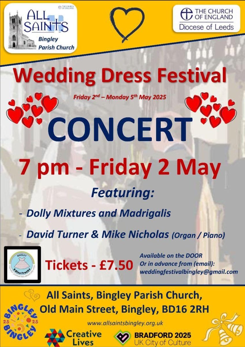 Please retweet! <a href="/Bingley_Hour/">#BingleyHour</a> <a href="/bingleycouncil/">Bingley Town Council</a>
<a href="/3rd_cubs/">3rdBingleyCubs</a> 
<a href="/GeoffWinnard/">Geoff Winnard</a> <a href="/LadyLanePark/">Lady Lane Park School & Nursery</a> <a href="/bingleygrammar/">bingleygrammar</a> <a href="/Flower_Couture/">Flower Couture</a> <a href="/MartinezBingley/">MartinezBingley</a>
<a href="/annalouisedixon/">Anna Dixon MP for Shipley</a>