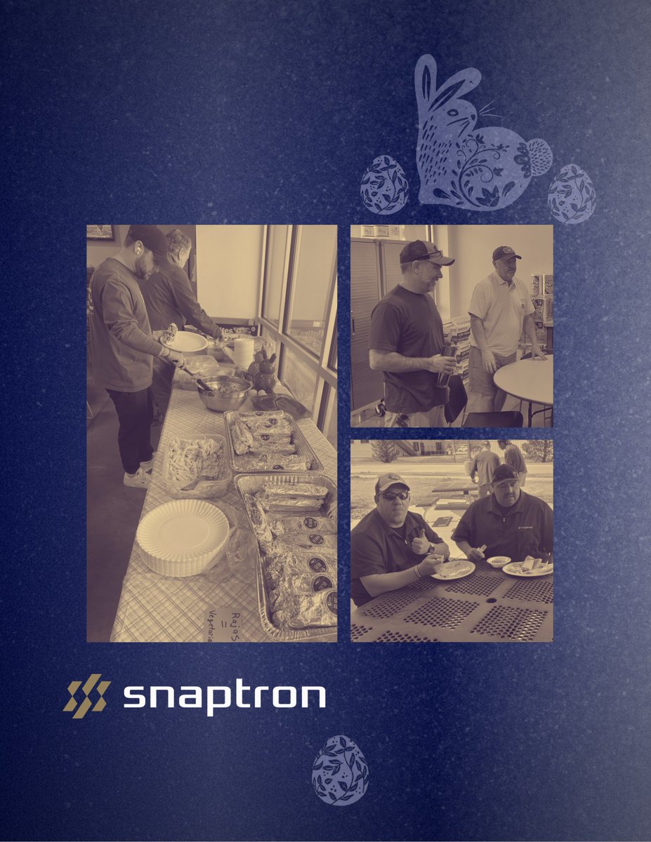 🐣🌸 Our Snaptron team gathered for an amazing Easter potluck — full of good food, great laughs, and even better company! Thank you to everyone who came together to make it so special! 💛 #Easter #TeamBuilding #SpringCelebration