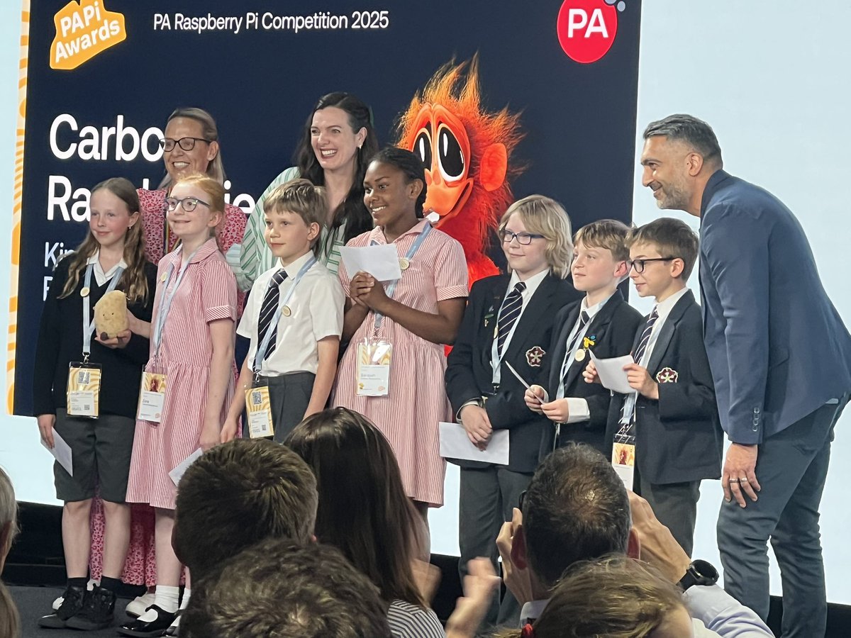 KESBathJunior's tweet image. From an idea to an award-winning innovation! Our students’ carbon footprint app earned them the **Innovation Award** at the 2025 PA Raspberry Pi Competition. Their passion and purpose shone through at Google HQ — what a day! @Google @googlecloud @PA_Consulting
#PAPiAwards25