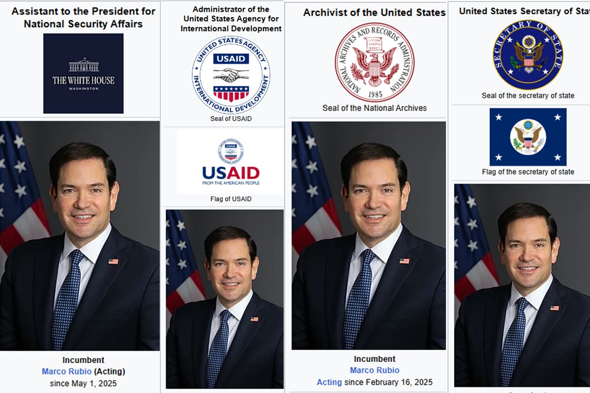 EricLDaugh's tweet photo. 🤣 LMAO! Think you're busy? Try being MARCO RUBIO! Who is now:

- U.S. Secretary of State
- Acting U.S. National Security Advisor
- Acting Archivist of the U.S.
- Acting Administrator of USAID https://t.co/orwulW4NIb